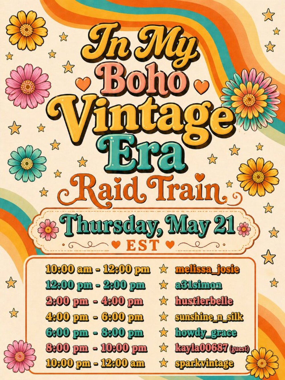 *In My Vintage Era* Raid Train
